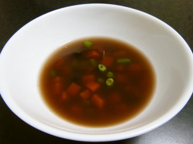 雑穀米のコンソメスープの写真