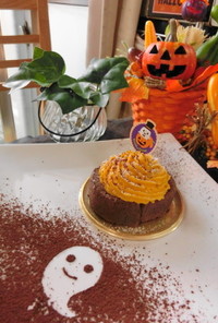 ロールケーキで☆かぼちゃのモンブラン