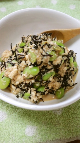 ひじきと枝豆のお豆腐煮