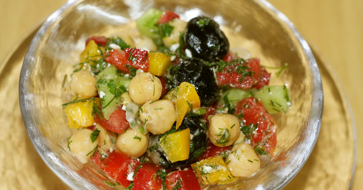 インドのひよこ豆のサラダのレシピ