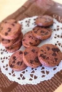 苺チョコチップクッキー