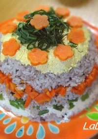 雑穀ご飯♪子どもが喜ぶ卵＆野菜の飾り寿司