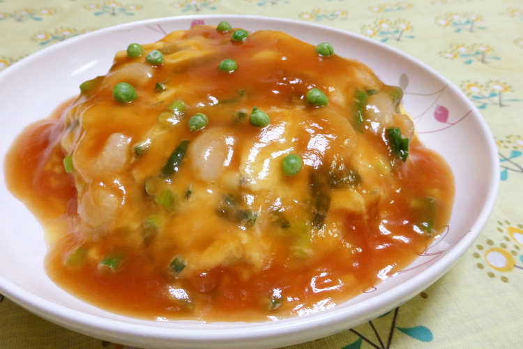 みんな大好き ケチャップ甘酢あんの天津飯 レシピ 作り方 By 赤い電話 クックパッド