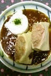 ひき肉と高野豆腐のはさみ煮がカレー味に！