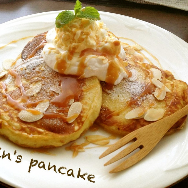 簡単 カフェ風ふわふわパンケーキ レシピ 作り方 By Kilinきりん クックパッド 簡単おいしいみんなのレシピが378万品