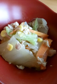 白菜とツナコーンのサラダ