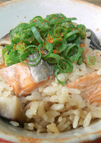 椎茸と鮭の炊込みご飯