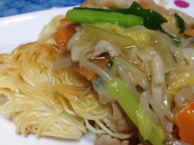 本格パッリパリの皿うどん♪
