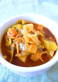 野菜と豆のトマトカレースープ