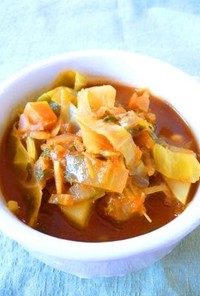 野菜と豆のトマトカレースープ
