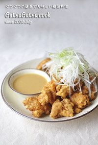 韓国料理ー唐揚げのネギ白髪のせ「パダク」