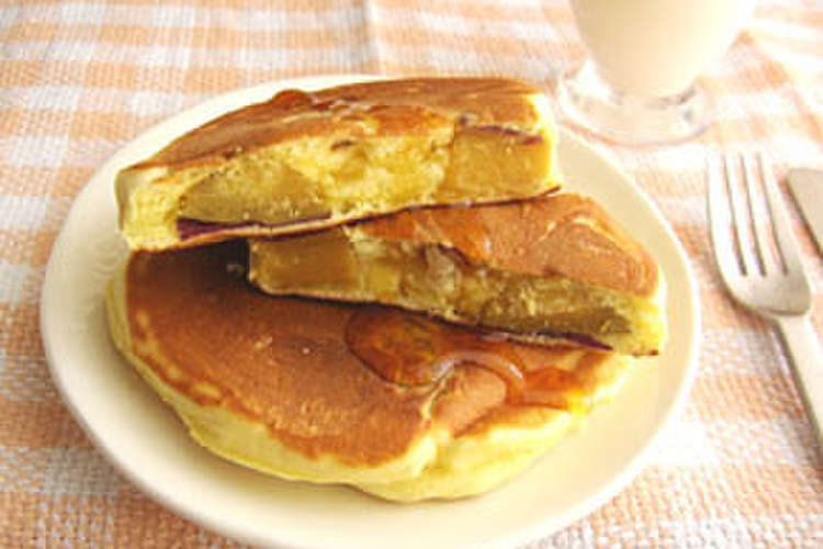 朝食やおやつに さつまいもホットケーキ レシピ 作り方 By マルヤナギ クックパッド