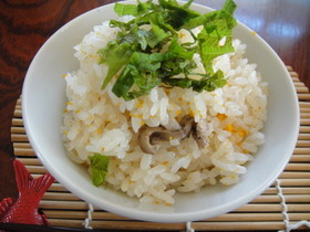 いちご煮で炊き込みご飯