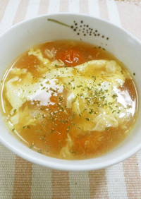 とろ～り♪トマトとふわふわ卵のスープ ♪