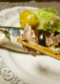秋刀魚の塩麹焼き。