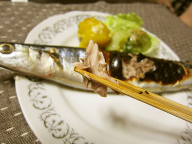 秋刀魚の塩麹焼き。の写真