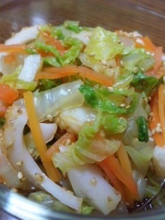 白菜と竹輪のゴマ甘酢和えの画像