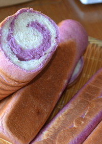 紫いも渦巻食パン