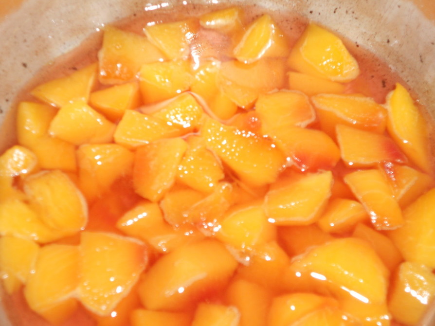 桃のコンポート　シロップ煮の画像
