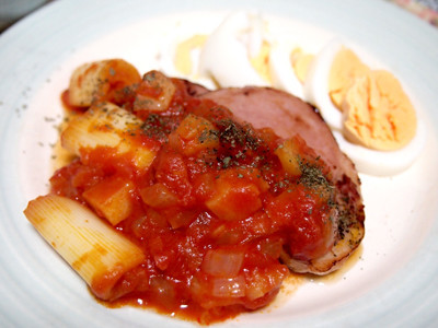 ボンレスハムステーキ～トマトソース添え～の画像