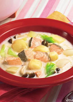 鮭とじゃがいものミルクスープ