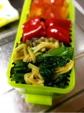 お弁当に★小松菜とエノキのナムルの画像