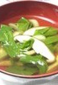 チンゲン菜と椎茸のスープ