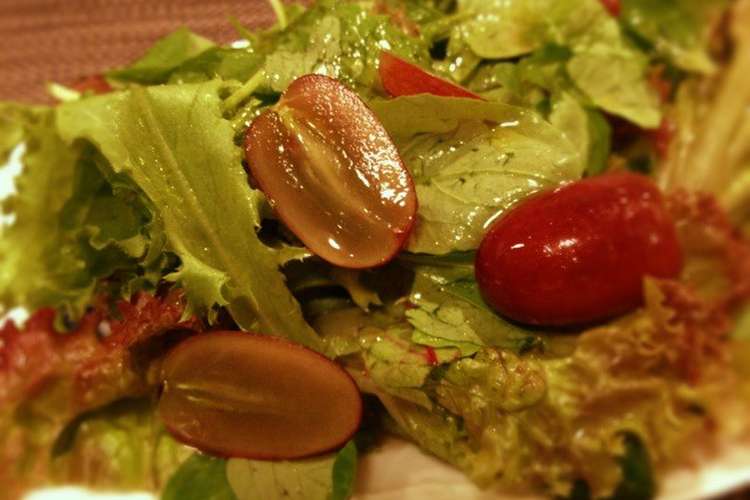 皮ごと食べられるぶどうを使った簡単サラダ レシピ 作り方 By Oolongmama クックパッド