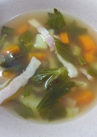 セロリの葉のスープ