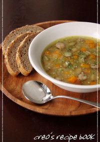 レンズ豆と根菜のスープ