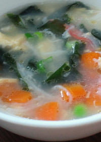 包丁いらず＊ミックスVで簡単中華スープ