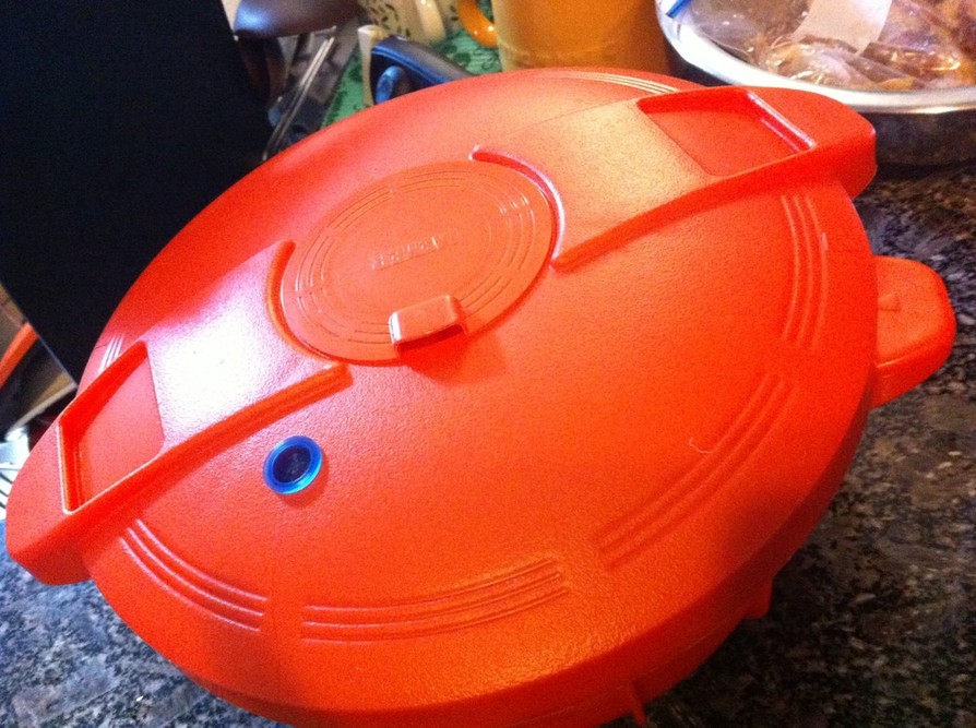 マイヤー電子レンジ圧力鍋で炊飯の画像