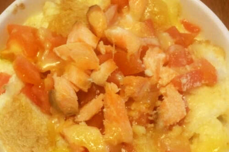 離乳食後期 トマトと鮭のパングラタン レシピ 作り方 By ふなこ55 クックパッド 簡単おいしいみんなのレシピが366万品