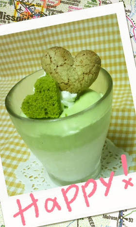抹茶とホワイトチョコムース