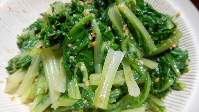 うまい菜 のゴマ和え 胡麻和えの基本 レシピ 作り方 By 夢遊草 クックパッド 簡単おいしいみんなのレシピが356万品