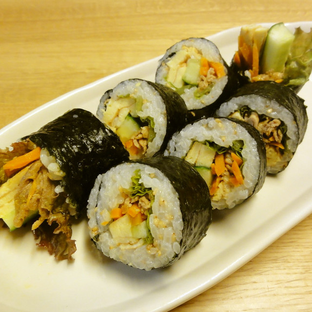 恵方巻きにもっ 韓国の太巻き キンパ レシピ 作り方 By べーぐる クックパッド