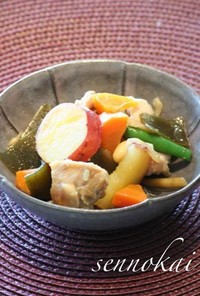 簡単おふくろの味☆鶏と秋野菜の煮物 