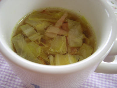 キャベツのカレースープの画像