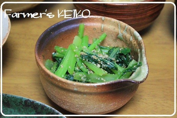 【農家のレシピ】小松菜のごまあえの画像