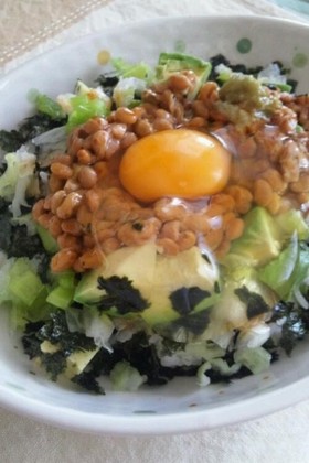 最強☆一人飯!アボカド納豆丼