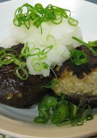 椎茸の肉詰めおろしポン酢