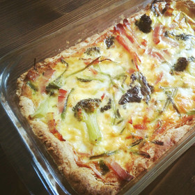コストコパンケーキミックスで簡単キッシュ