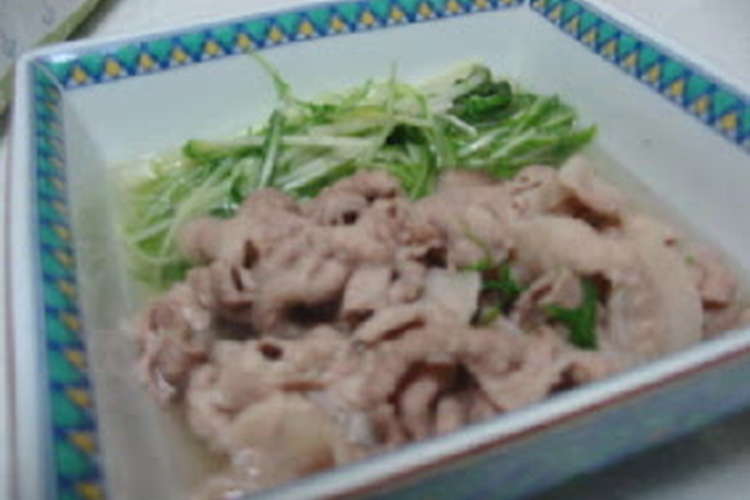 水菜と豚肉の煮浸し 5 12の晩ご飯 レシピ 作り方 By ずっきい クックパッド 簡単おいしいみんなのレシピが365万品