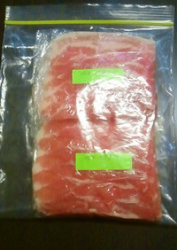 私の豚バラ肉冷凍保存方法