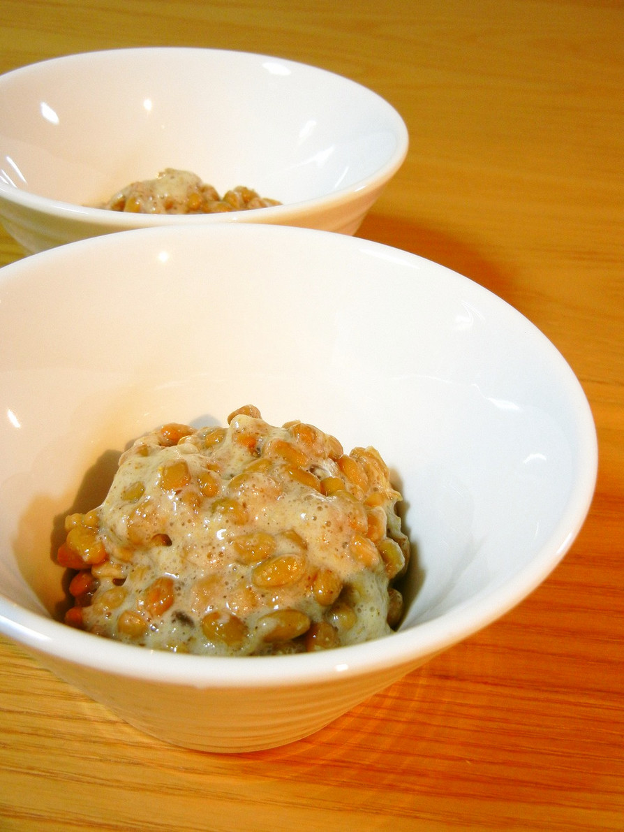 納豆の美味しい食べ方「塩麹＋酢＋胡麻」の画像