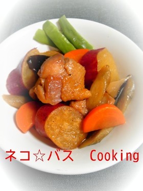 サツマイモと鶏の炒め煮☆