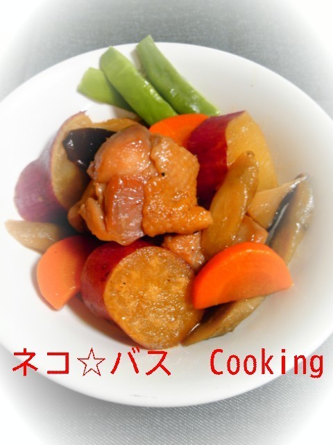 サツマイモと鶏の炒め煮☆の画像