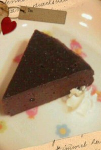 材料2つ☆濃厚生チョコケーキ