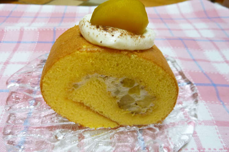 栗たっぷり マロンクリームのロールケーキ レシピ 作り方 By Yumikoy クックパッド