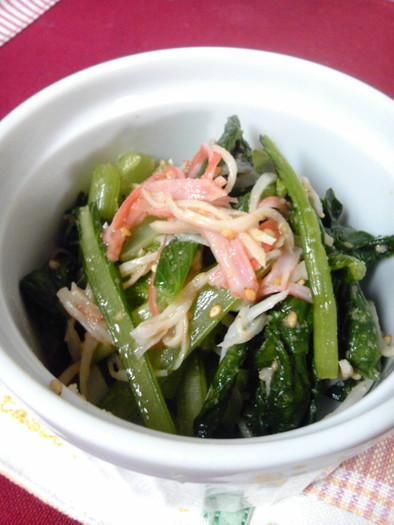 小松菜とかにかまの簡単ナムルの写真